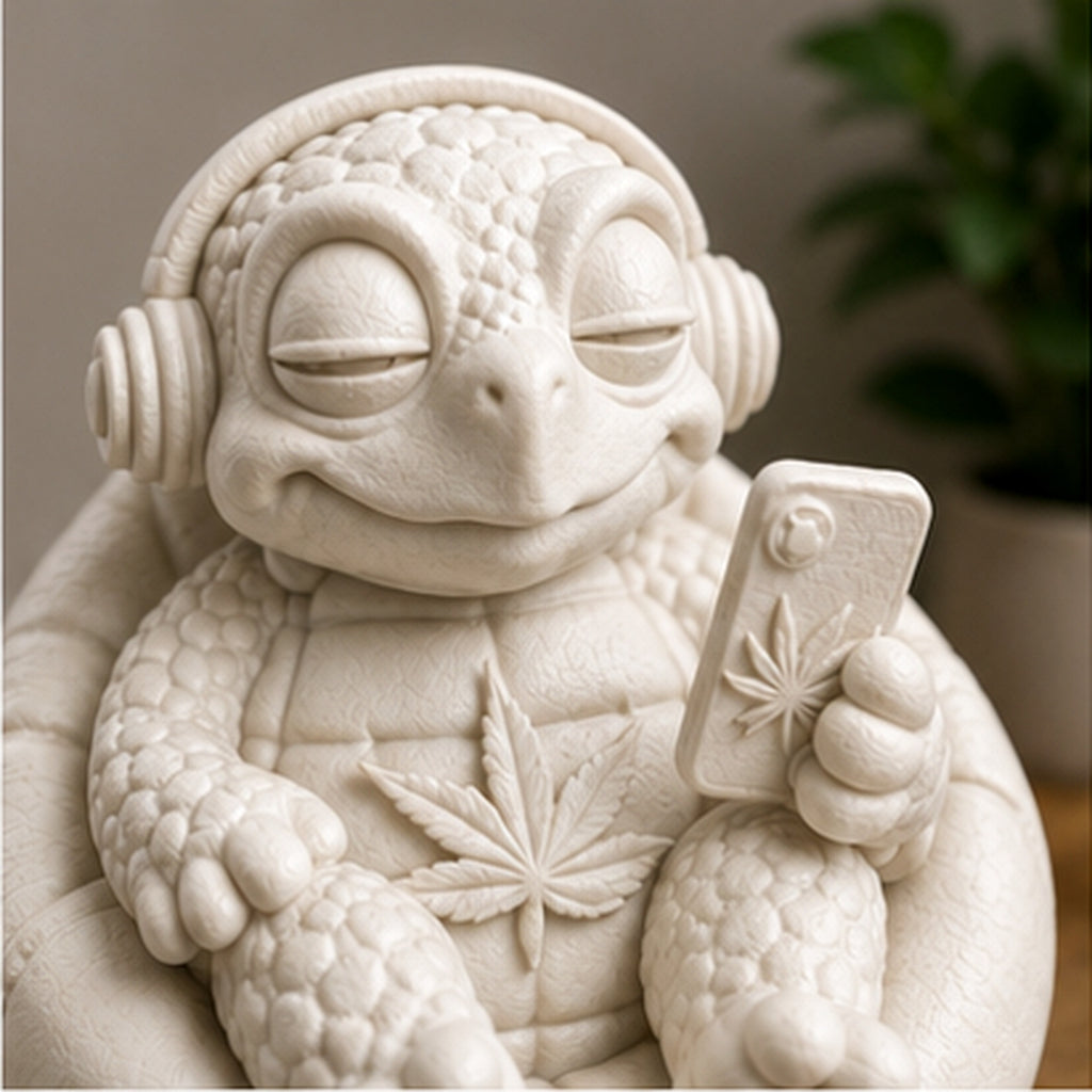 Detailaufnahme der Shellax Figur Nala mit sichtbarer weißer PLA+ Oberfläche.