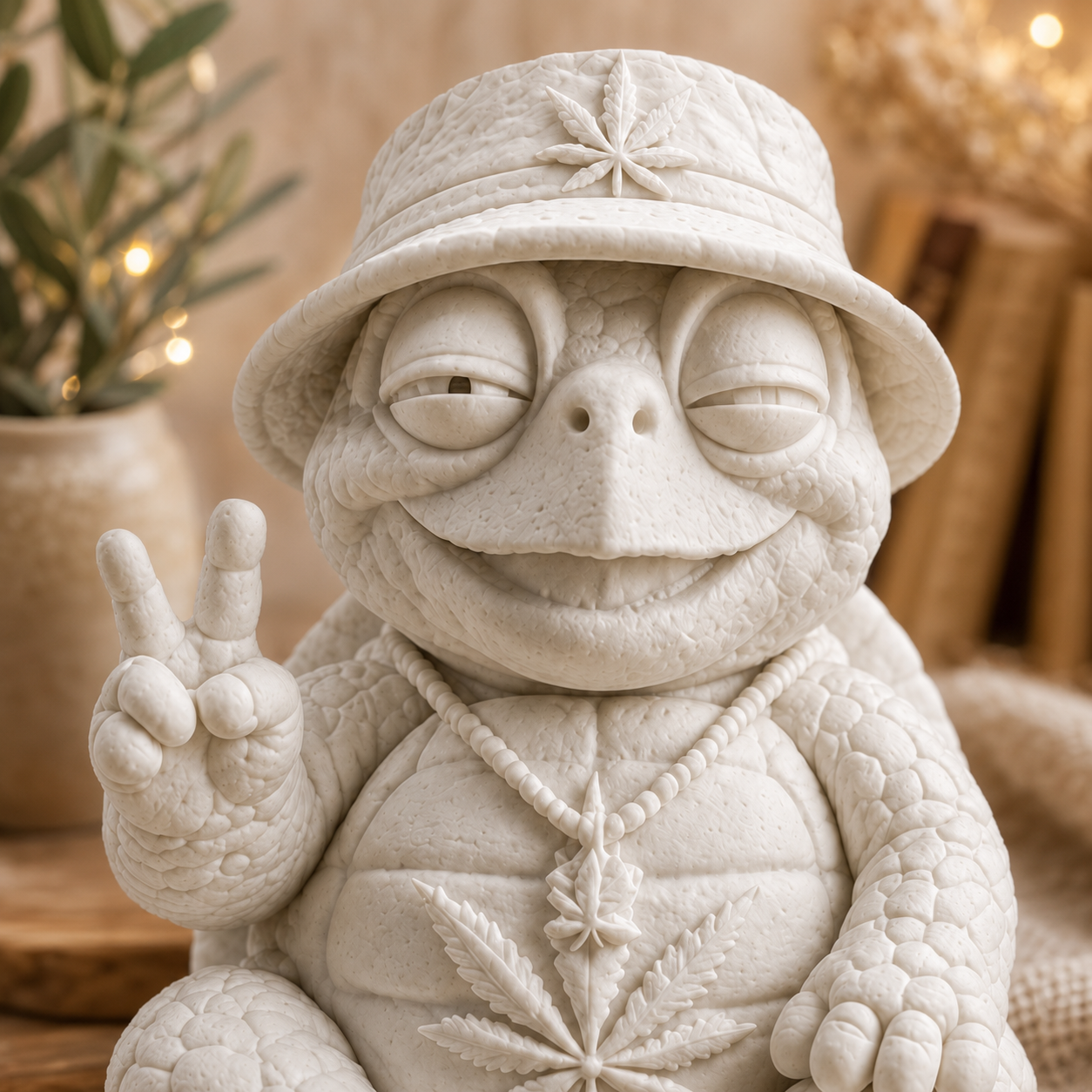 Shellax Dobby – weiße 3D-Druck-Figur als kreative Deko zum Bemalen, Ansicht 3.