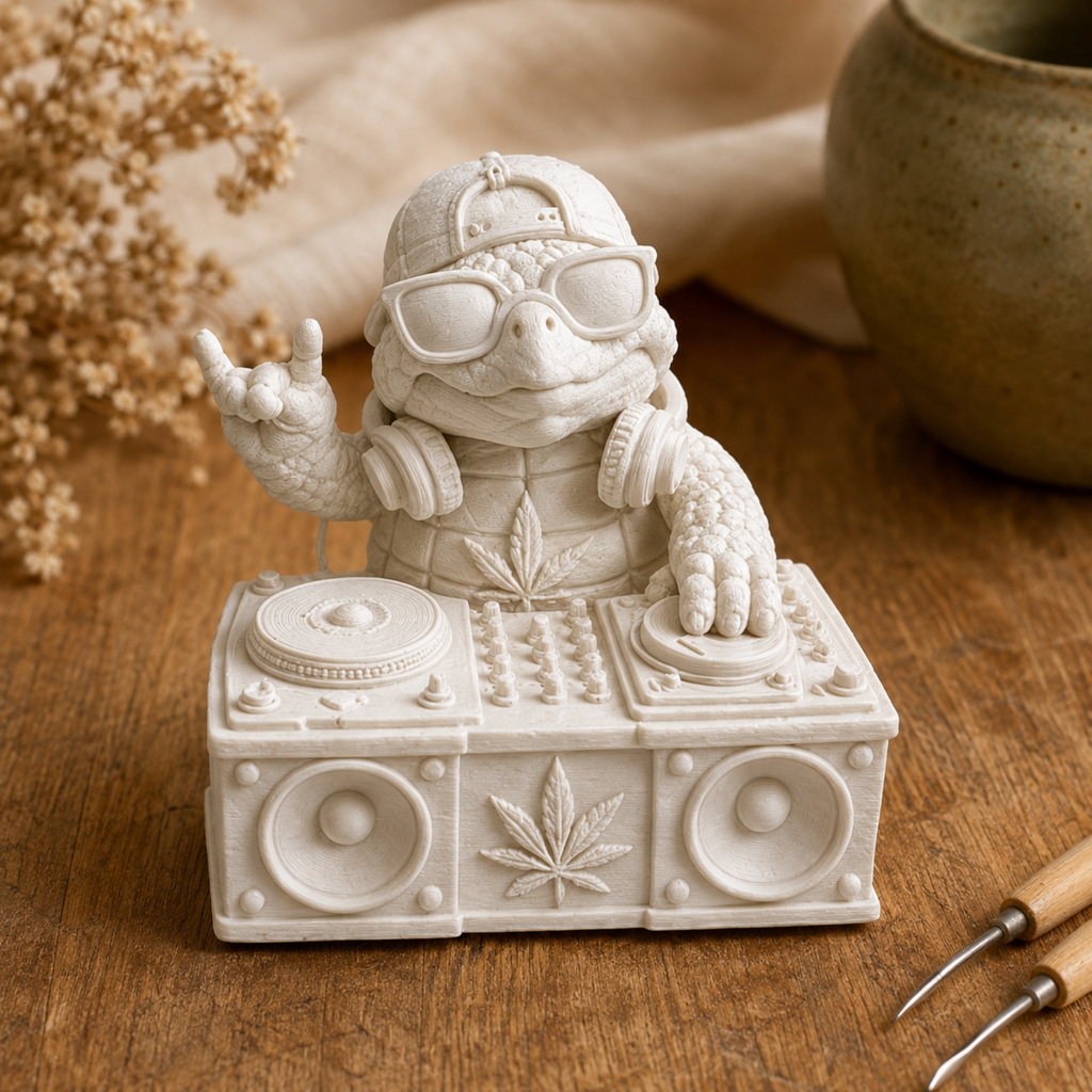 Shellax DJ – Schildkrötenfigur als Geschenkidee für DIY-Fans, Ansicht 4.