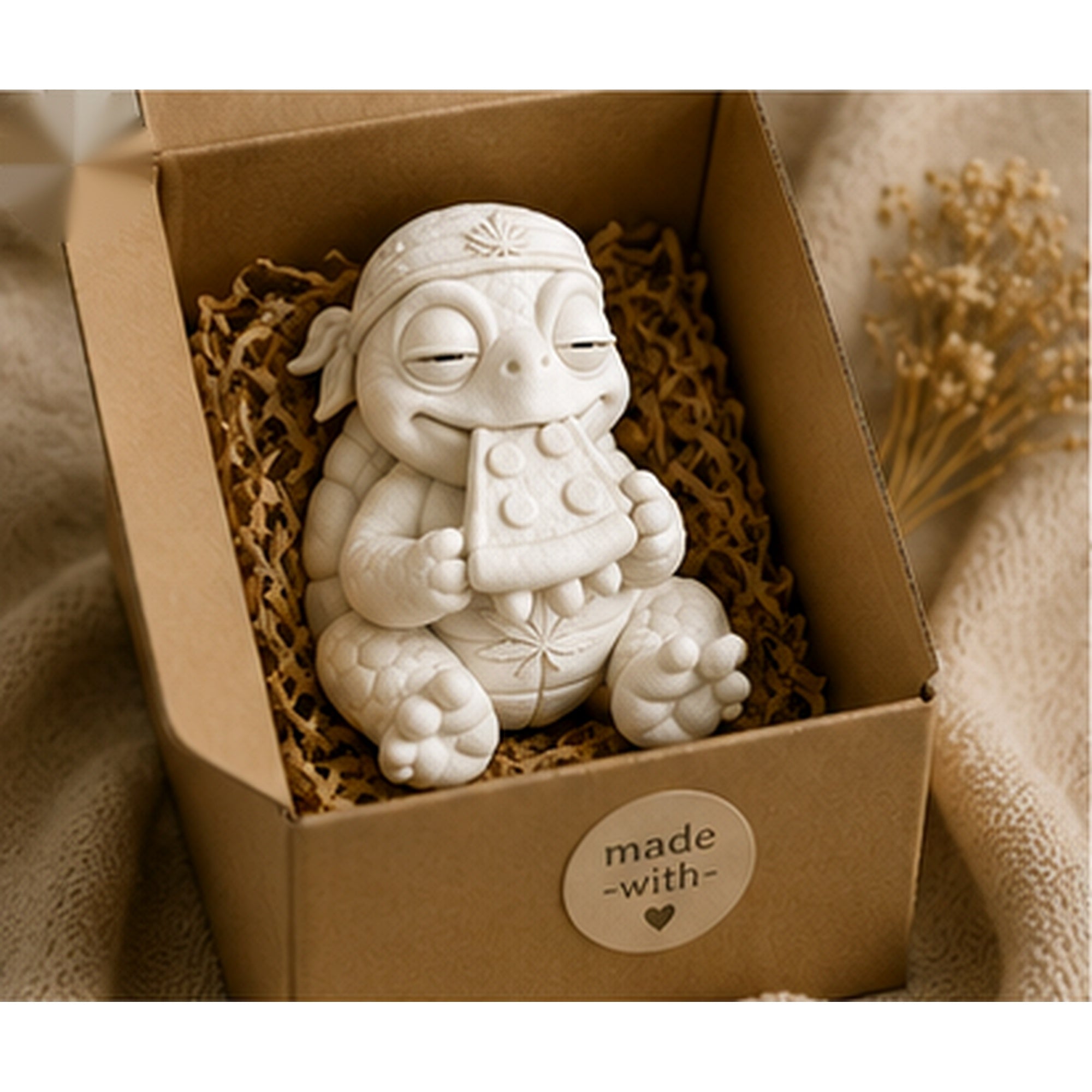 Weiße Shellax Figur Lilli als Geschenkidee für kreative Bemalprojekte.