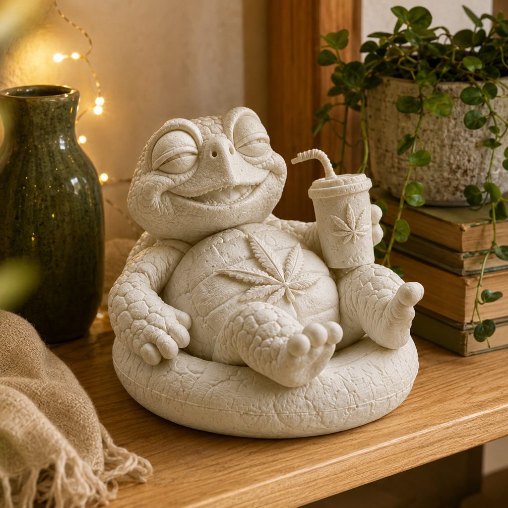Shellax Highnrich – unbemalte 3D-Druck-Schildkröte als Dekofigur, Ansicht 6.