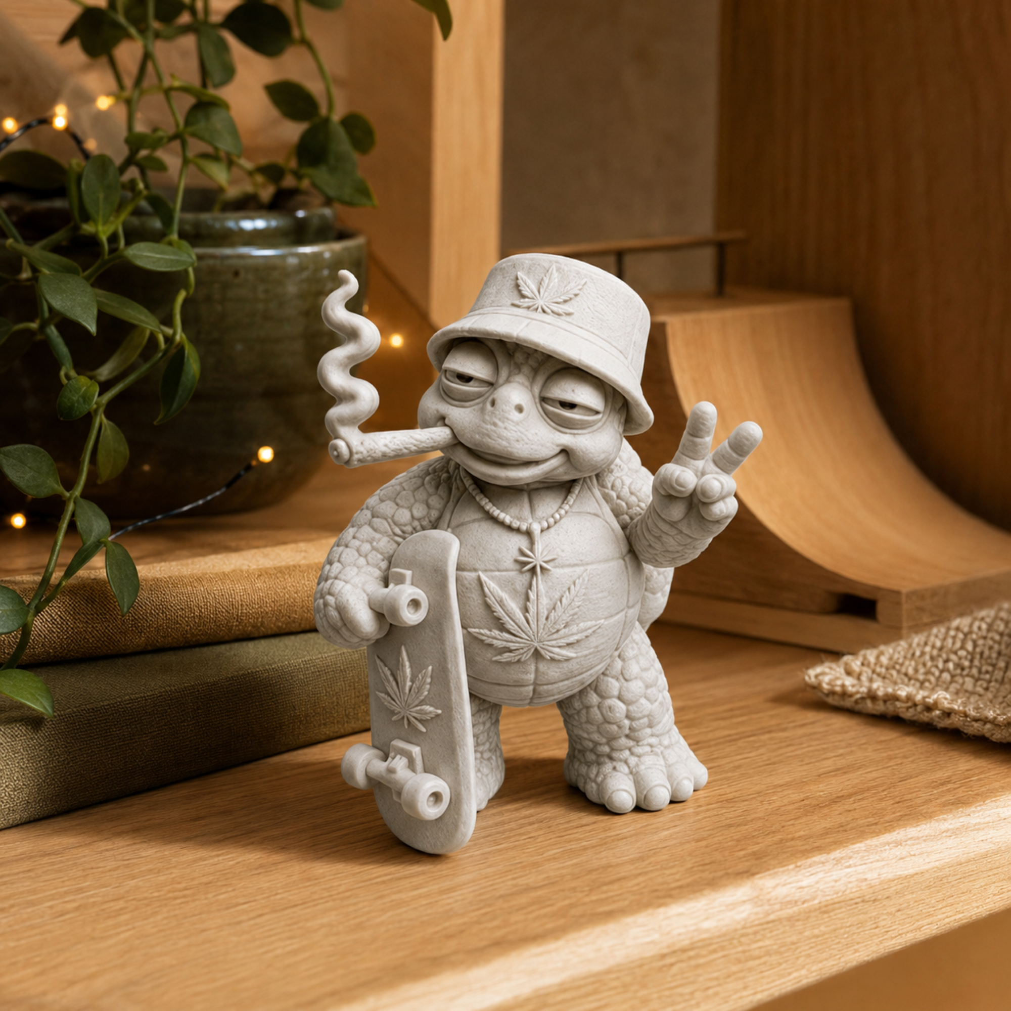 Shellax Junior – unbemalte 3D-Druck-Schildkröte als Dekofigur, Ansicht 6.