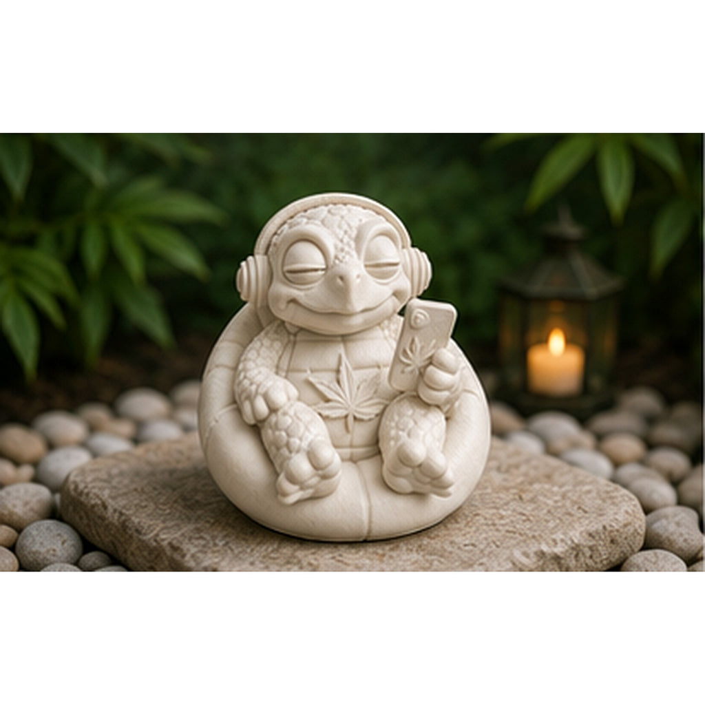 Shellax Figur Nala zusammen mit weiteren weißen Schildkrötenfiguren aus der Kollektion.
