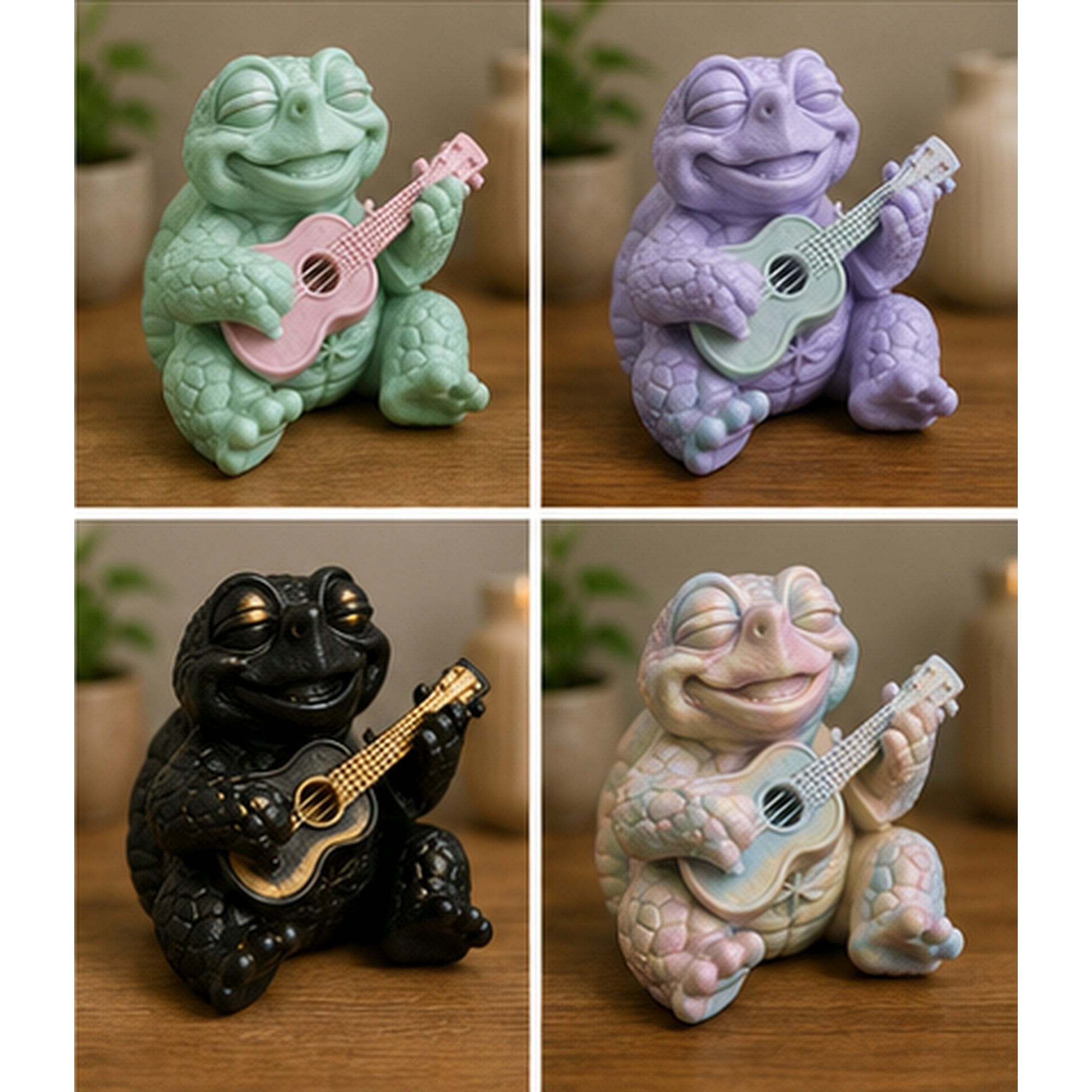 Bemalbeispiel für Shellax Ray als Inspiration; verkauft wird die Figur weiß und unbemalt.