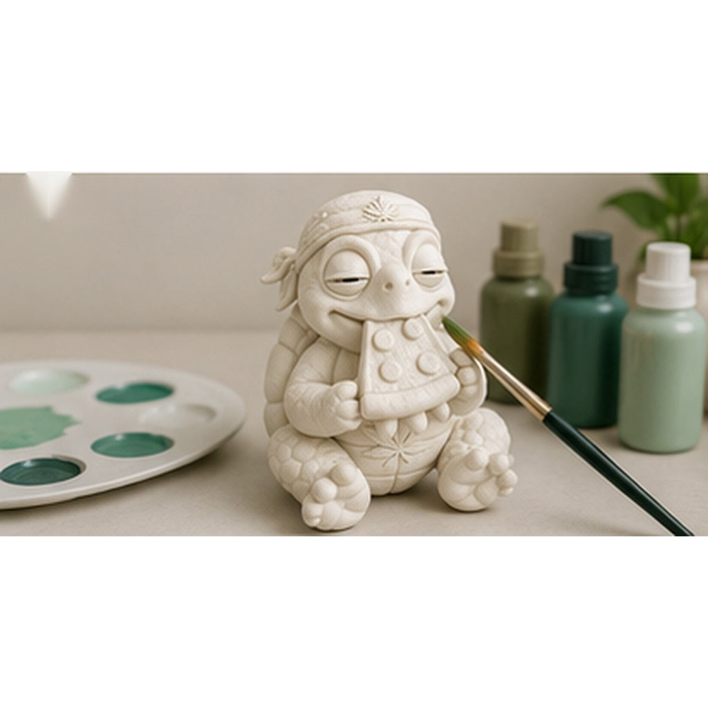 DIY-Szene mit Shellax Lilli beim Bemalen mit Acrylfarben als kreative Bastelidee.